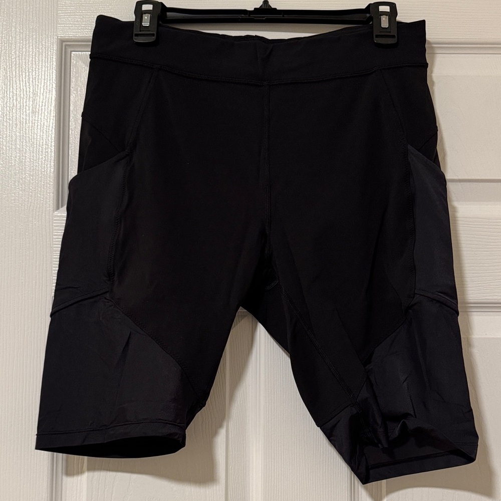 Lululemon Women’s Black Performance Bike Shorts with Mesh Detail